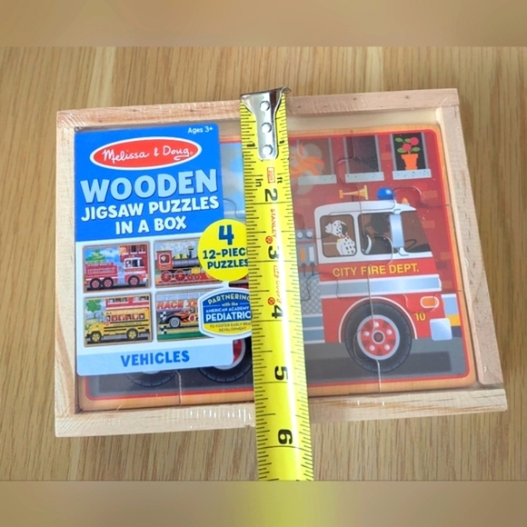 NWT Melissa & Doug (Ages 3+) Vehicles Wooden Jigsaw Puzzles in a Box - Picture 9 of 12